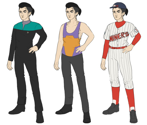 Clothing variations for the space boyo