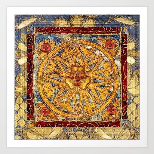 chimaeradreamsart:(via Medieval Tudor Rose Pattern Art Print by ChimaeraDreams (J M Powell) | Societ