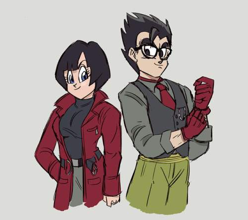   Videl’s Heroes alt outfit (if she had one), to match with her dapper honeybun husband.