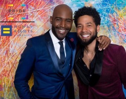 celebswhogetslepton:@karamobrown: Leaving Texas feeling so blessed to have received the @humanrightscampaign #ImpactAwardpresented to me by my close friend @jussiesmollett thank you @prideportraitsfor his photo &amp; @ted_baker_menswear for dressing me.