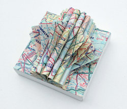 Mydarkenedeyes:  Map Sculptures By Sarah Parys.