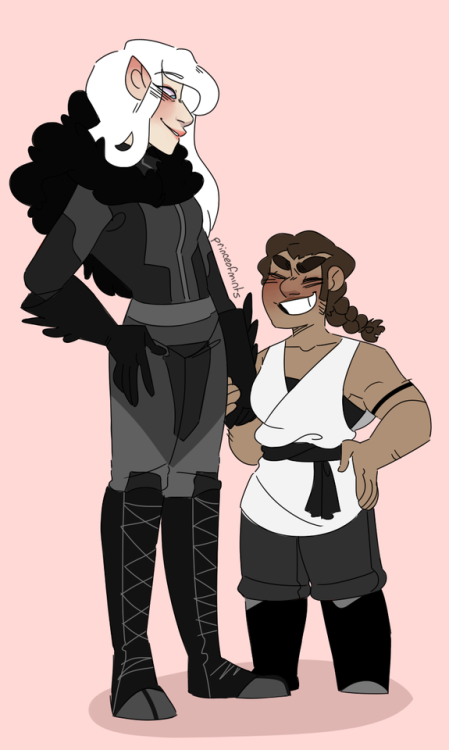 princeofmints:lemme tell u about CARS [image description: a drawing of Sloane and Hurley, standing n