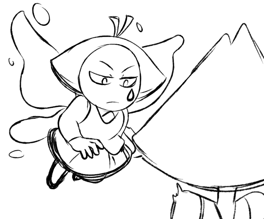 nomidot: You almost tumbled my rocks! Peridot had very intense encounters with Aquamarine