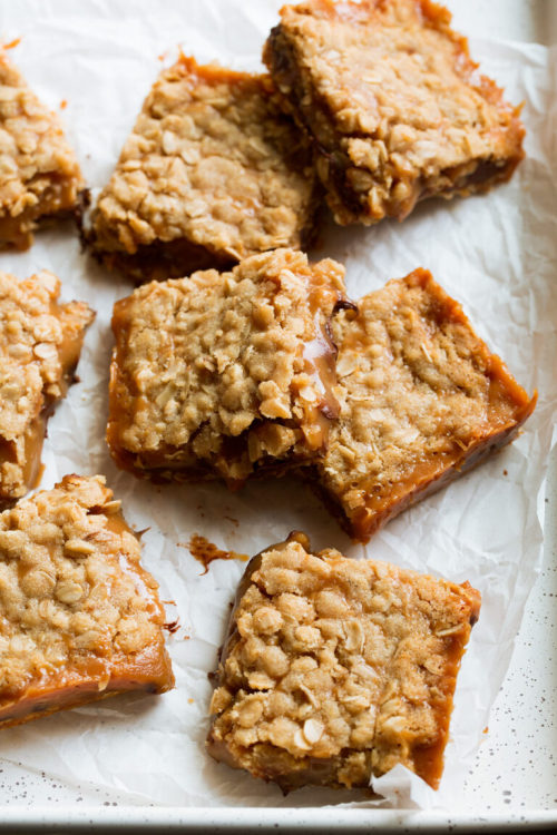 sweetoothgirl:  Carmelitas (Oatmeal Cookies, Dark Chocolate, Caramel)