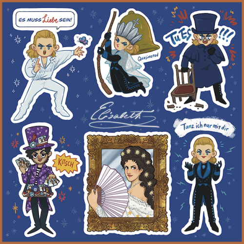 Elisabeth das Musical (2005 Wien) stickers……..am I the only one still fancying this to