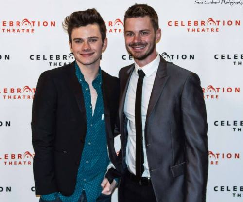 chriscolfernews-archive: Chris Colfer and Will Sherrod at Celebration Theatre’s Vibrant Voice 