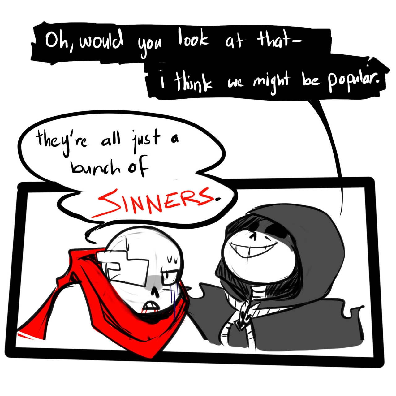 A Wild Shipper Has Appeared! — Reaper Sans with crows is my