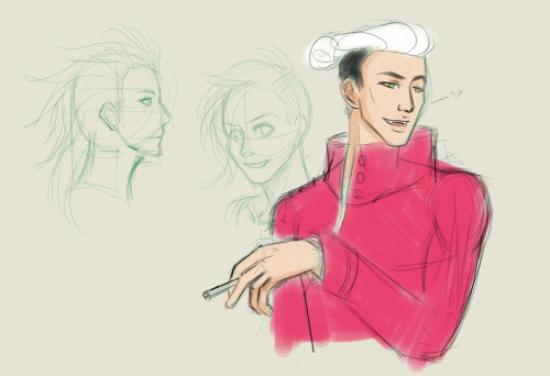 Some Sketches Of Bidan. First One Was For Testing Out An Effects Brush (trying For A Foxfire Look). The