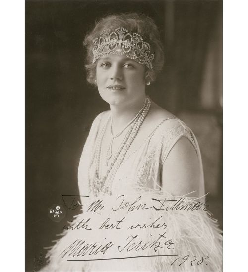 Maria Jeritza autograph. “To Mr. John Tittman with best wishes Maria Jeritza.” - 1928