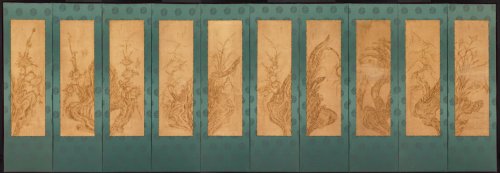 cma-korean-art: Birds and Flowers, 1800s, Cleveland Museum of Art: Korean ArtSize: Overall: 153.5 x 