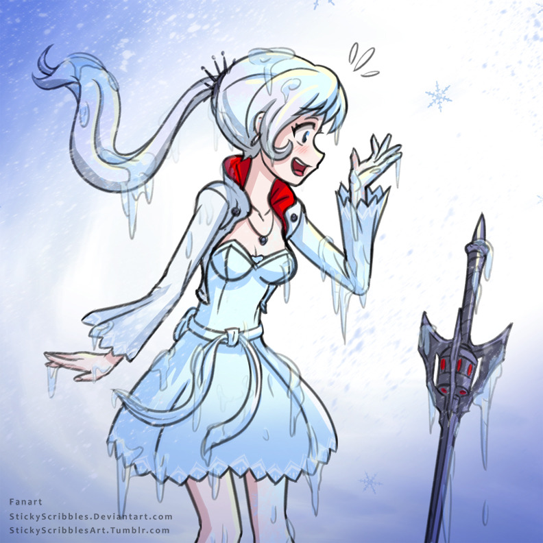 Icy Weiss Schnee 1 Looks like Weiss Schnee got caught in an ice trap, she better