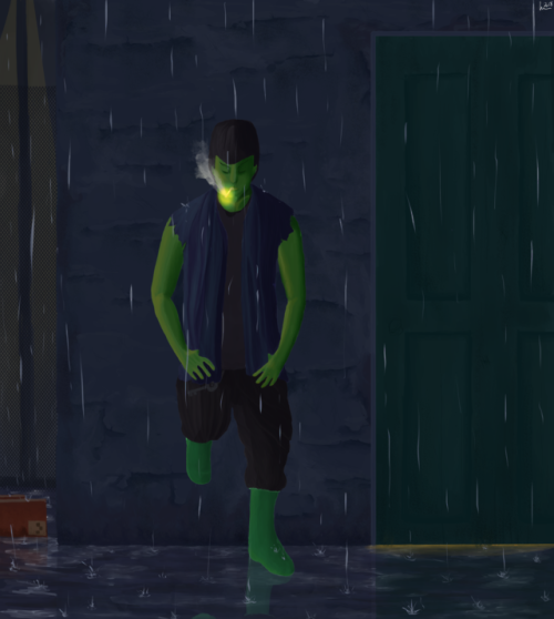 A Painting I Did Of The Mystery Man In Knuckle Sandwich! :D