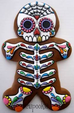 Skullspiration:  Day Of The Dead Gingerbread Man Http://Www.skullspiration.com/Day-Of-The-Dead-Gingerbread-Man/ 