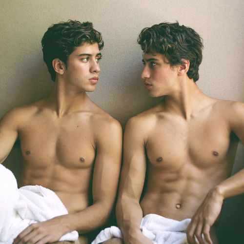 dannyboi2: About The Prettiest  Tobi and Mateo Drying off - with the twins  Photographer: @jordanfer