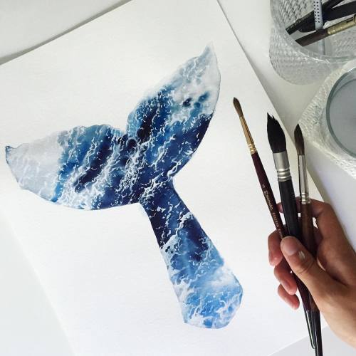 wnq-writers:Surreal Illustrations Fill Wildlife Silhouettes by Jessica JanikAspiring artist and illu