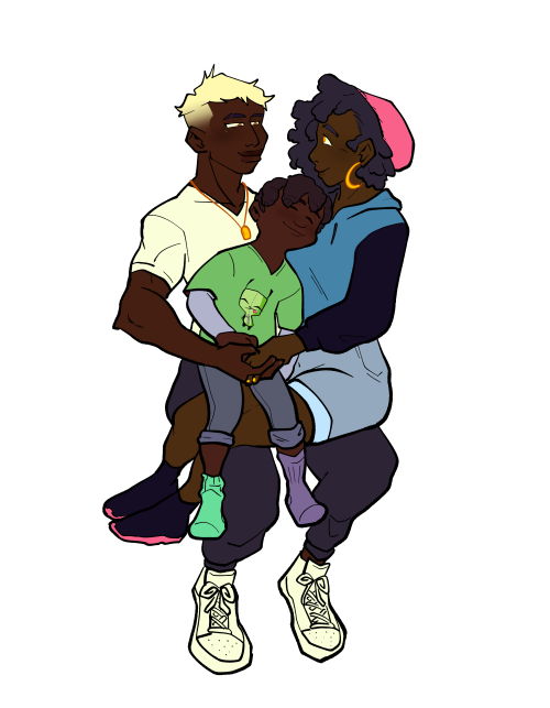 Up next is a commission I got from @cinnimani of Noa, Farah and the bean! I know I made Unit Babies 