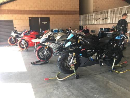 At yesterday’s track day with @martinlittle155 , @rudemau5 , and Ryan. First time in Level 3 with less than a handful of trackdays but still need to improve a lot to even be close to these guys who are rockets! #bmw #s1000rr #bmwmotorrad #aprilia