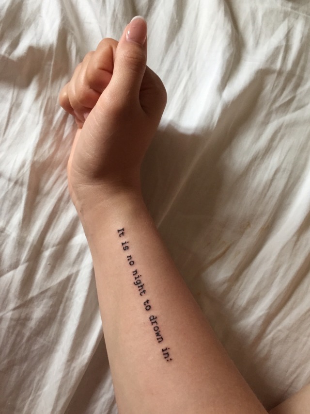 Do it anyway lettering tattoo on the wrist