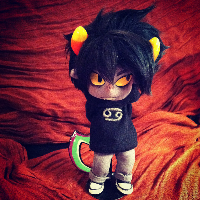 thischick25:  pukind:  Karkat Vantas posing armature plush! Finally got pictures