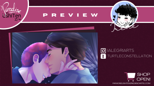 turtleconstellation:paradiseushitenzine:Now for another preview of our beautiful zine! This art is t