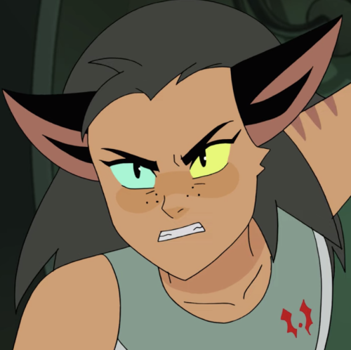 catra. with. her. hair. down.