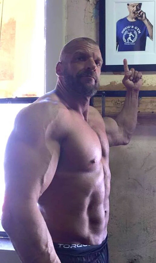 sassy-tripleh:  [ + Triple H ]    The hottie, being hottie as usual 