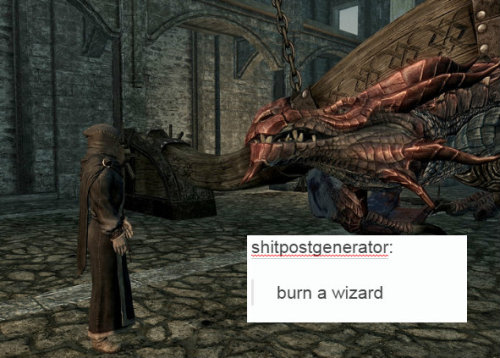 eyesasblackasthevoid: Skyrim + shitpostgenerator