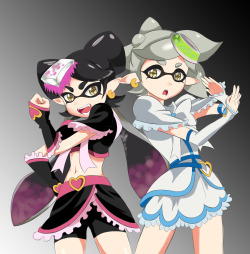 akunohomu:  Squid Sisters by ナッツ20