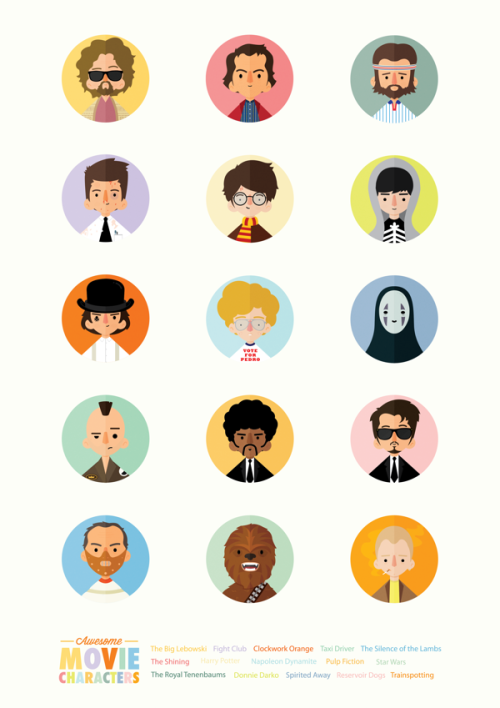 { Illustrated Movie Characters by Rafael Lima }