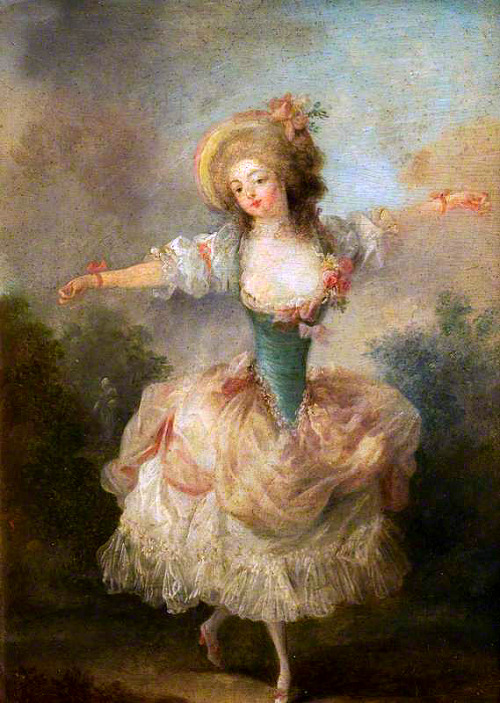 Portrait of a dancer by Jean Frédéric Schall, 18th century
