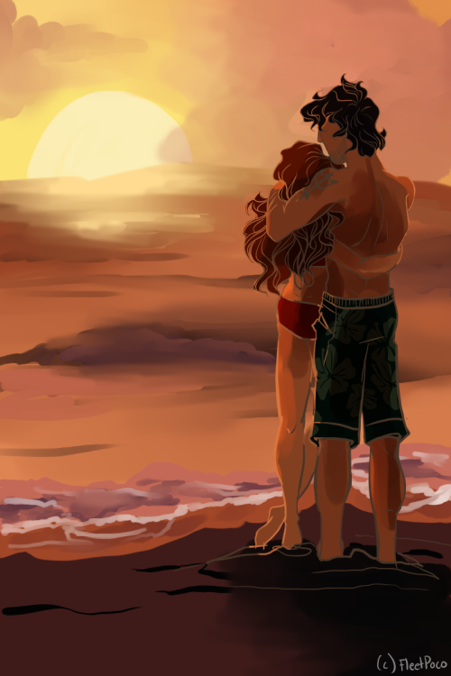 fleetpoco:   “He was kind, Percy,” she said. “Tall, handsome, and powerful. But gentle, too. You have his black hair, you know, and his green eyes. He was only with me for one summer, Percy. Right here at this beach. This cabin.”