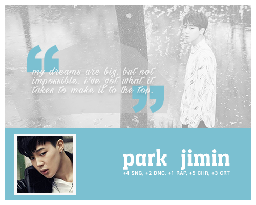 &gt;&gt;| park jimin :: 951013 :: future star :: lifeguard / university student |&l