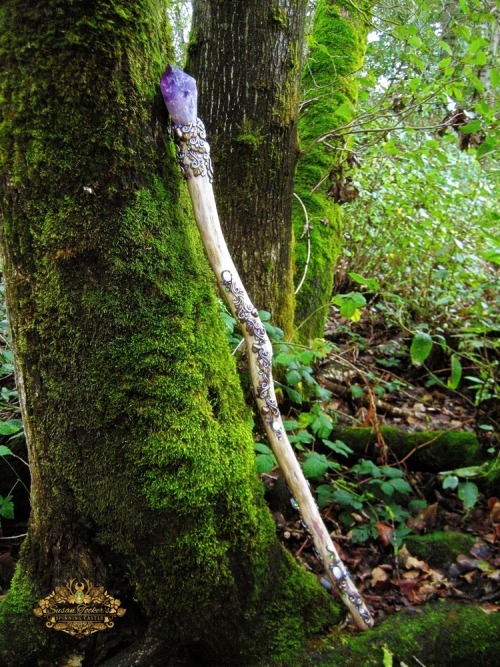spinningcastle: AMARANTHINE DREAMS * Magick Crystal Staff * Created with Amethyst/Ametrine Quartz Cr