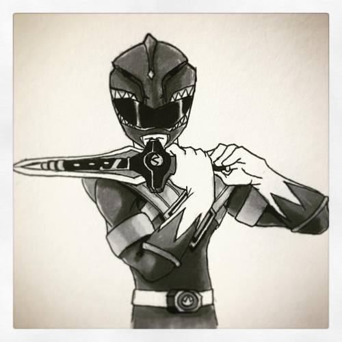 Still on a #PowerRangers kick, so here&rsquo;s the #greenranger for #inktober  (at Pittsburgh, P