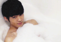 changrick:  ‘they shower for 2-3 hours, soaking in the tub. they always play together.’ r: i like taking bubble baths… c: yes, we have fun. 
