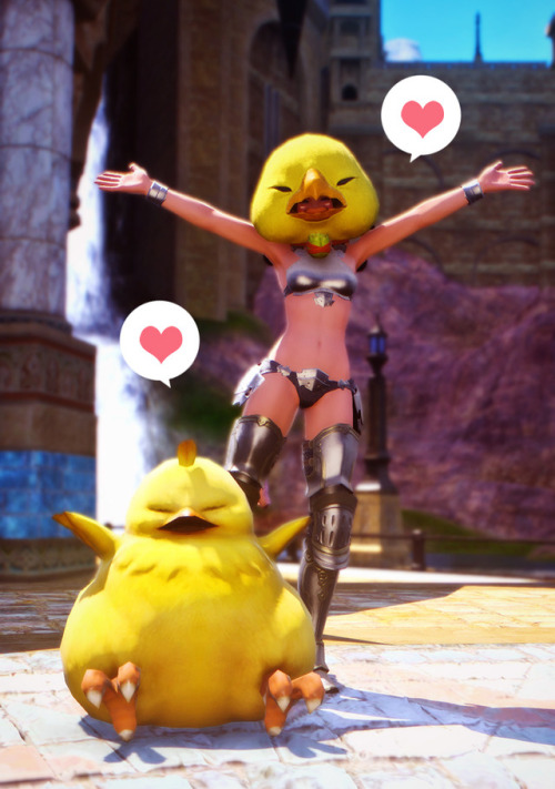 clovermemories: K’mih and her affinity with fat chocobos.