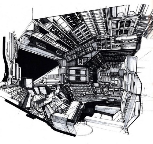 Designs by Syd Mead for 2010 (1984).It’s a pretty entertaining film really, as long as you don’t exp