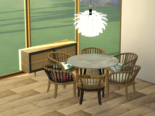 nordica-sims:  Rustique Dining Includes 4 meshes -  but feel free to download which you like.  Dinin