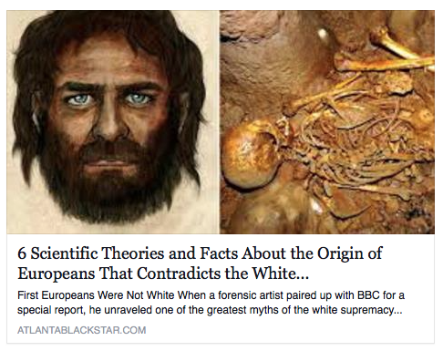 seemeflow:  First Europeans Were Not WhiteWhen a forensic artist paired up with BBC for a special report, he unraveled one of the greatest myths of the white supremacy narrative. Forensic artist Richard Neave used ancient bone fragments that may have