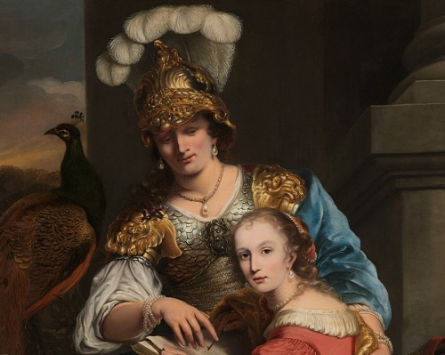 hildegardavon:daughterofchaos Ferdinand Bol,1616-1680 Margarita Trip as Minerva, instructing her sis