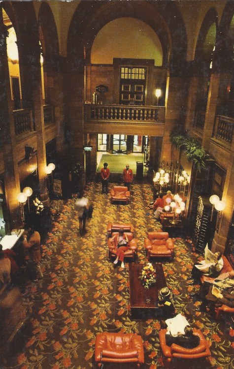 Postcard: The Midland Hotel, Chicago, 1970s.Many years ago I made occasional trips to Chicago, and f