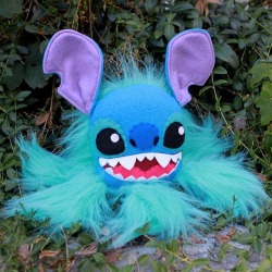 Loveandasandwich:finished Stitch Monstroctopus! Made With Fleece, Faux Fur And Felt