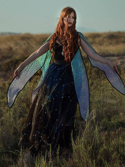 sosuperawesome:Kimonos and Skirts, Dragonfly, Butterfly and Moth Wings and Cloaks and Capes, by Cost