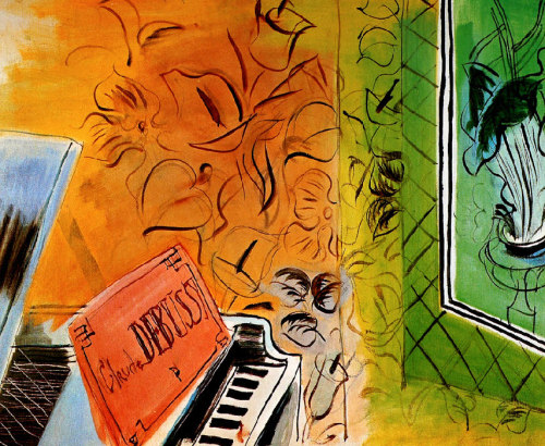 raoul-dufy:Homage to Claude Debussy, 1952, Raoul Dufywww.wikiart.org/en/raoul-dufy/homage-to