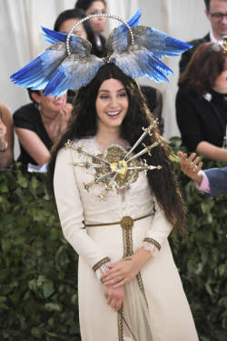 spongebobsquarepants:    lana del Rey wearing the immaculate heart with seven swords just made me religious #MetGala   