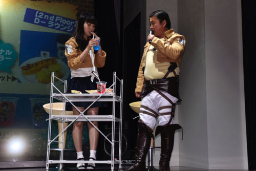 Porn Pics Ishikawa Yui (Mikasa) and comedian Sugi-chan helped