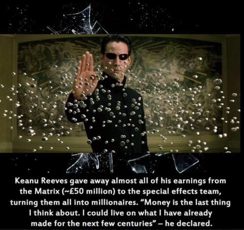 Keanu Reeves Making Millionaires via /r/MadeMeSmile Click here and follow to get more daily positivi