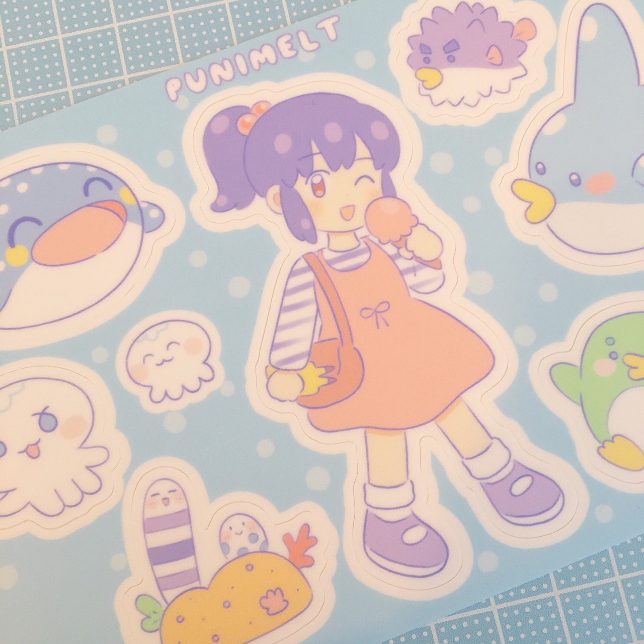 punimelt: peek at this month’s patreon sticker reward~ aquarium theme! 🐡🐙🐳🐬🐟🐠