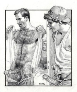 gayeroticartarchive:  art by Roger Payne