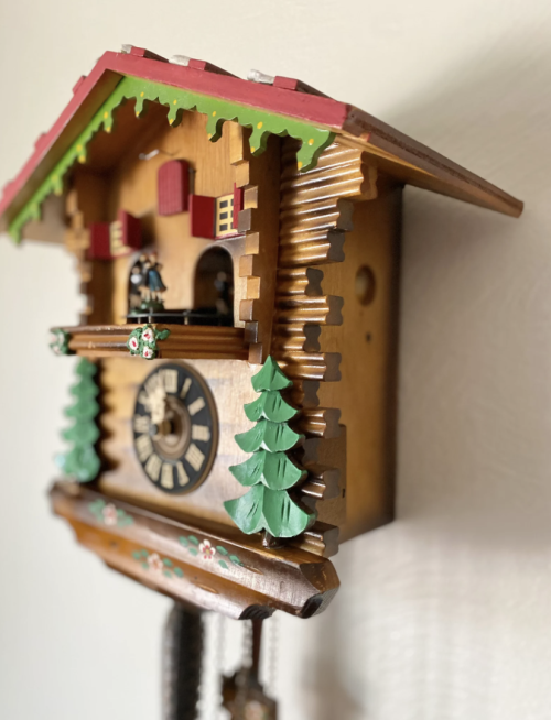 Working! 1969 Vintage, Musical “Swiss Chalet” style cuckoo clock by TheClockDoctorShop